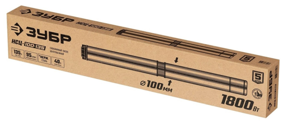 Скважинный насос ЗУБР НСЦ-100-135 Скважинный насос ЗУБР НСЦ-100-135