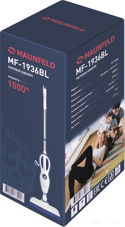 Паровая швабра Maunfeld MF-1936BL Паровая швабра Maunfeld MF-1936BL