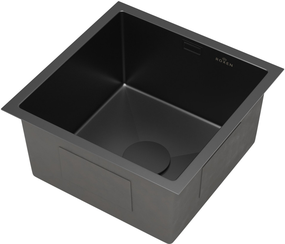 Кухонная мойка Roxen Uno 560210-44B (набор ролл-мат, дозатор)