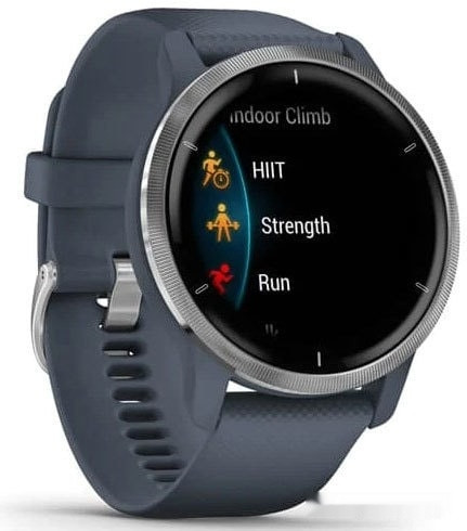 Умные часы Garmin Venu 2 (нержавеющая сталь/синий гранит)