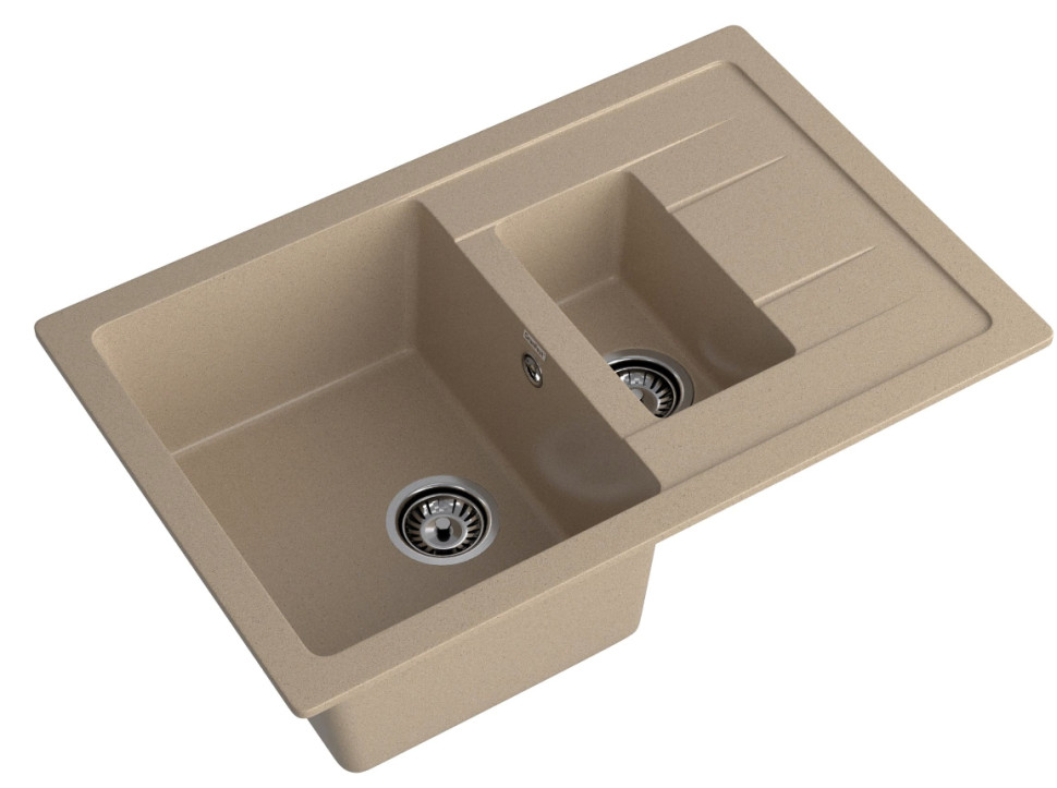 Кухонная мойка GranFest GF-Q775KL (песочный) Кухонная мойка GranFest GF-Q775KL (песочный)