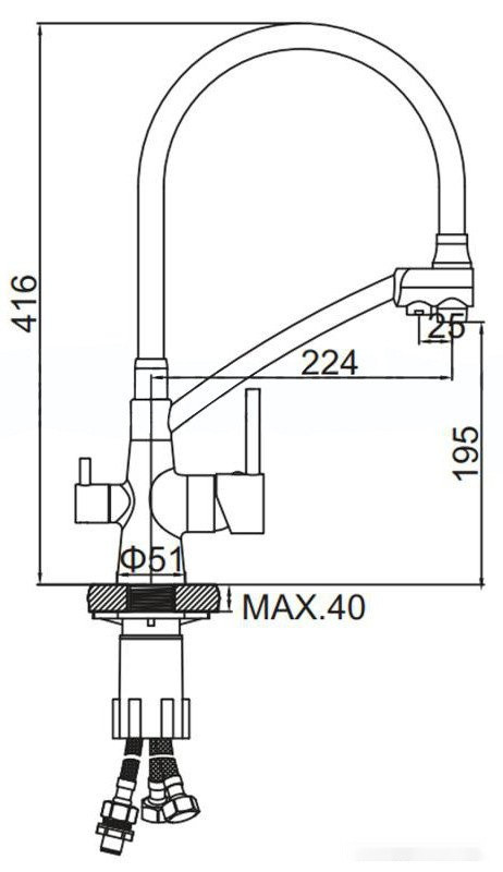 Смеситель Ledeme L4855Y-3