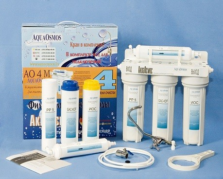 Стационарная система "под мойкой" АкваОсмос АО 4 M