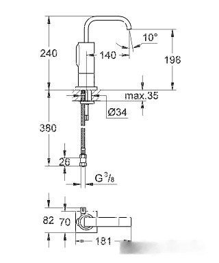 Смеситель Grohe Allure 36098000 Смеситель Grohe Allure 36098000