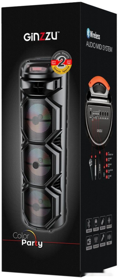 Колонка для вечеринок Ginzzu GM-239 Колонка для вечеринок Ginzzu GM-239