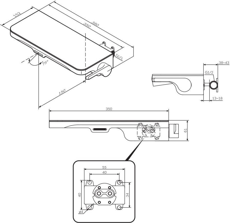 Смеситель Am.Pm Func F8F72700 Смеситель Am.Pm Func F8F72700