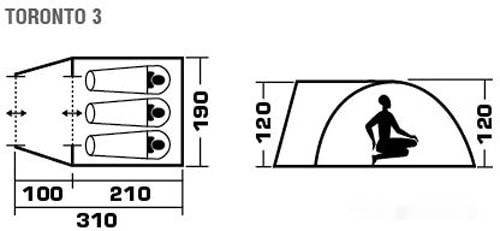 Палатка Jungle Camp Toronto 3 (оливковый) Палатка Jungle Camp Toronto 3 (оливковый)