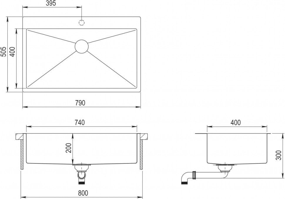 Кухонная мойка AquaSanita LUNA LUN 100MW