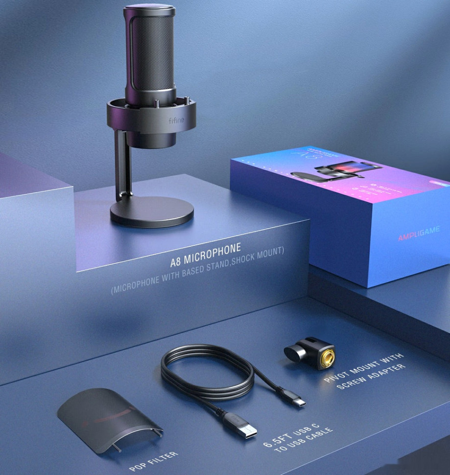 Проводной микрофон FIFINE A8 (черный) Проводной микрофон FIFINE A8 (черный)