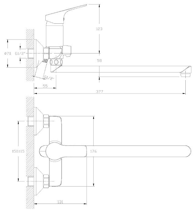 Смеситель Rossinka Silvermix RS29-33 Смеситель Rossinka Silvermix RS29-33