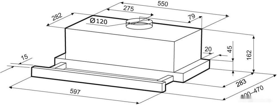 Вытяжка Krona Kamilla T 600 Inox 2 мотора (нержавеющая сталь) Вытяжка Krona Kamilla T 600 Inox 2 мотора (нержавеющая сталь)