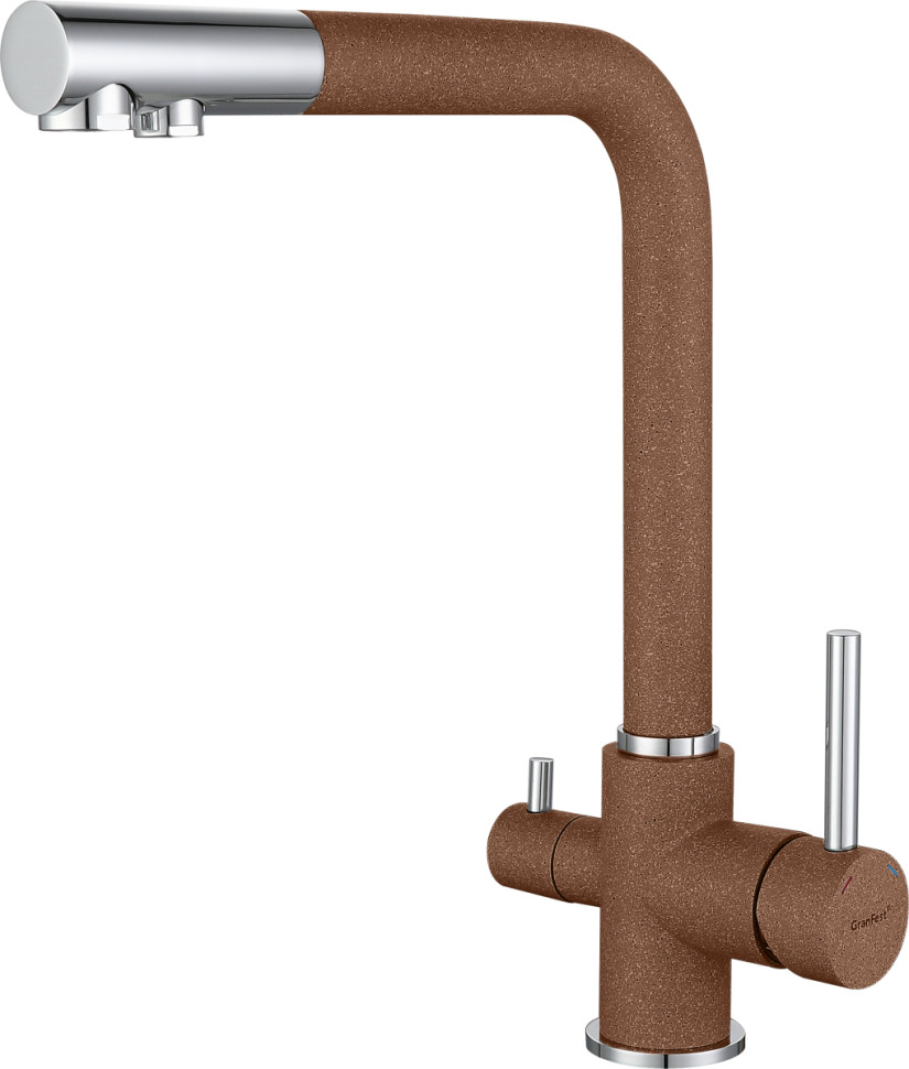 Смеситель GranFest Мрамор 3611 (терракот)