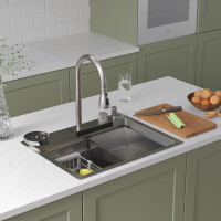 Кухонная мойка Roxen Stage Plus 560250-60-S многофункциональная 8 в 1 (60*48/текстурный сатин)