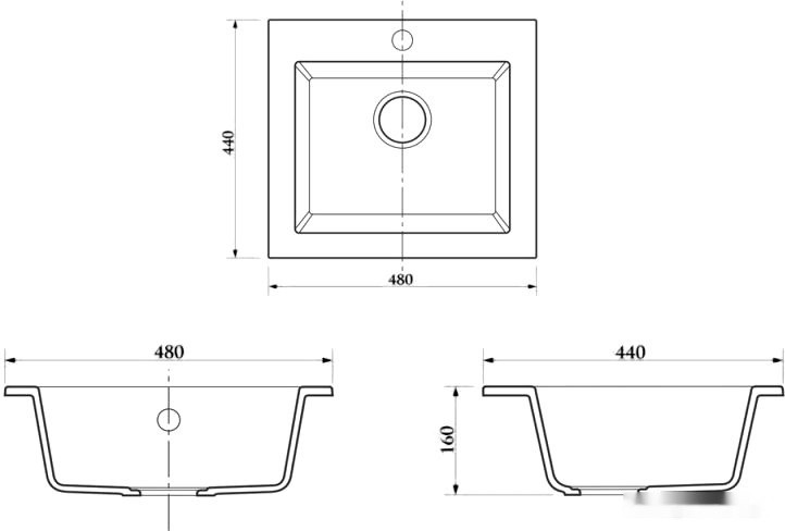 Кухонная мойка Berge BR-4803 (песочный матовый)