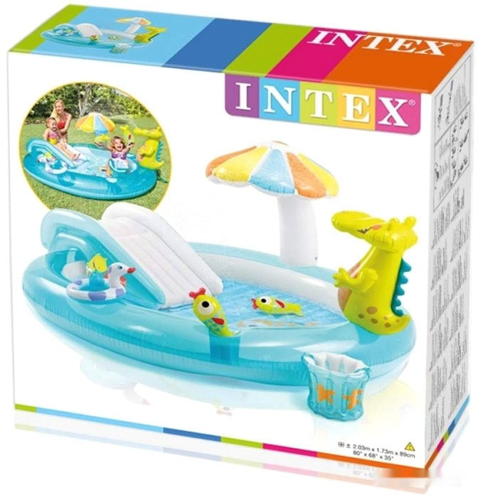 Бассейн INTEX Малыш Аллигатор 57165 (201x170)
