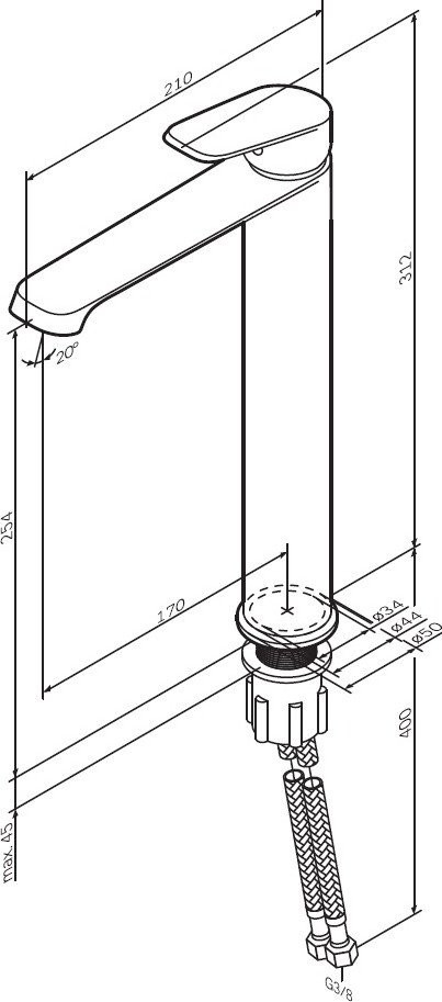 Смеситель Am.Pm Func F8F92000 Смеситель Am.Pm Func F8F92000
