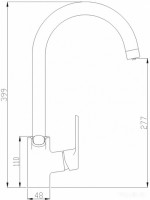 Смеситель Zorg SH 901 черный + бронза