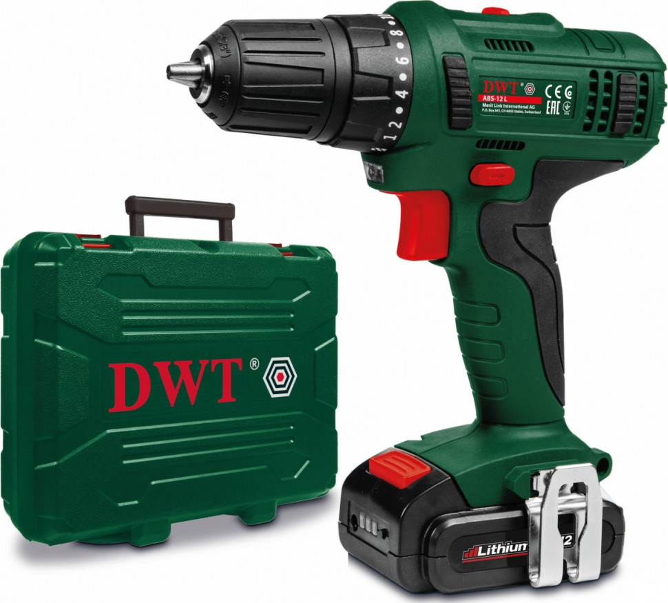 Дрель-шуруповерт DWT ABS-18 L-2 BMC (с 2-мя АКБ, кейс)