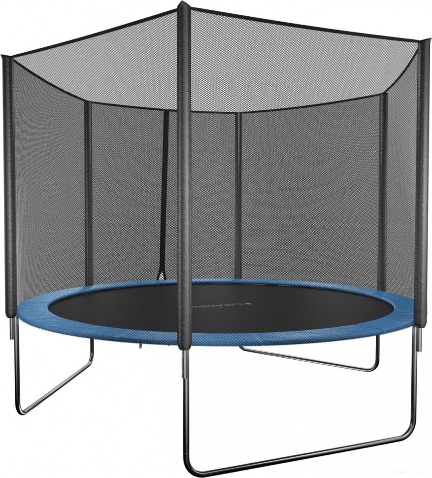 Батут GetActive Jump 8ft - 252 см с лестницей, внешней сеткой (синий) Батут GetActive Jump 8ft - 252 см с лестницей, внешней сеткой (синий)