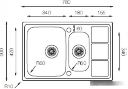 Кухонная мойка Zorg ZLL 7850-2 (микродекор) Кухонная мойка Zorg ZLL 7850-2 (микродекор)