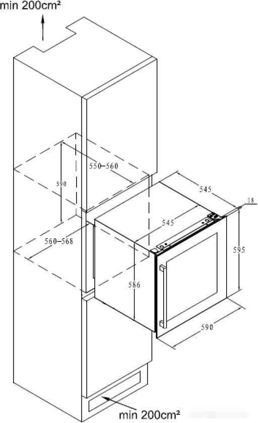 Винный шкаф Weissgauff WWCI-36 DB Dual Zone