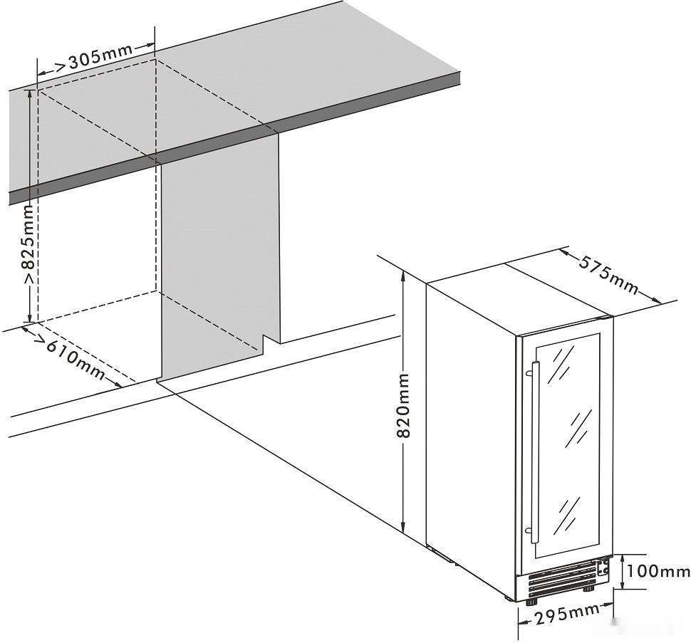 Винный шкаф Cellar Private CP017-2TBH со скрытой ручкой Винный шкаф Cellar Private CP017-2TBH со скрытой ручкой