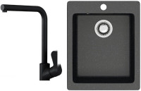 Кухонная мойка Berge BR-4200 + Like F8005022 (черный)