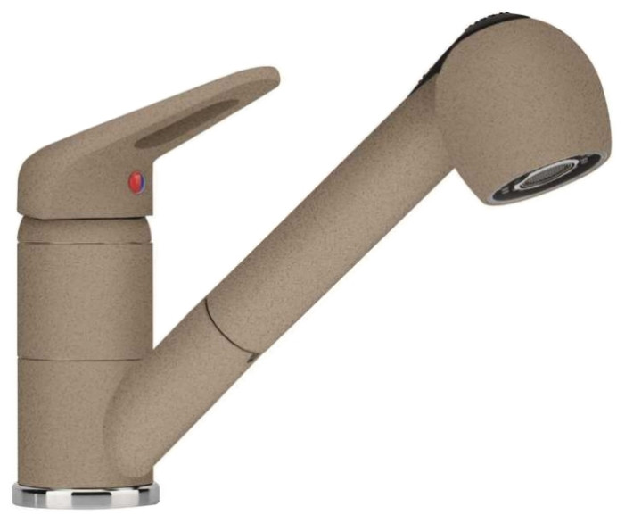 Смеситель Franke Novara Plus миндаль (с выдвижным шлангом)