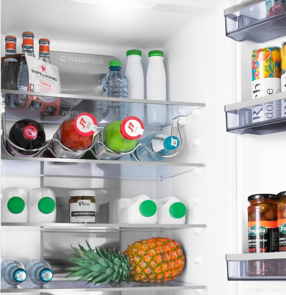 Холодильник Maunfeld MBF17754NFWHGR Lux Холодильник Maunfeld MBF17754NFWHGR Lux