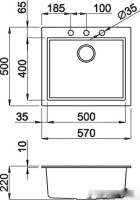 Кухонная мойка Elleci Quadra 105 Champagne 95