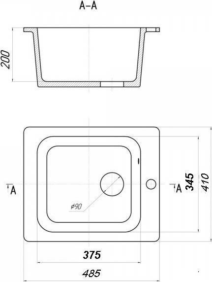 Кухонная мойка Saniteco Silva (серый) Кухонная мойка Saniteco Silva (серый)