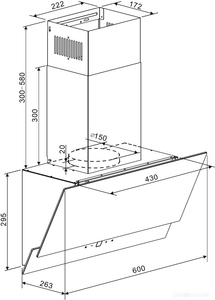 Вытяжка Zigmund & Shtain K 151.6 W