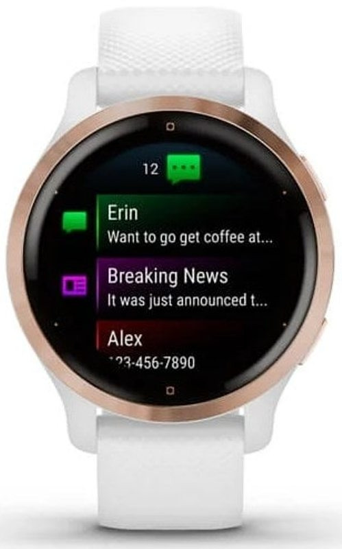 Умные часы Garmin Venu 2S (розовое золото/белый)