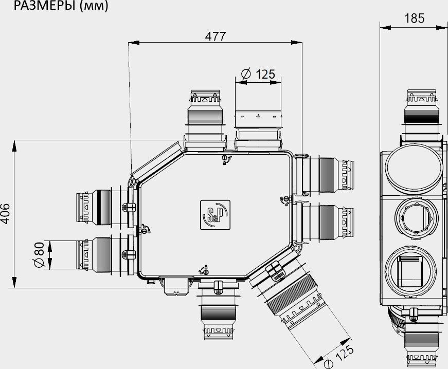 Радиальный вентилятор Soler & Palau Octeo Auto DHU N R8 5209074500