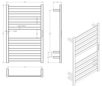 Полотенцесушитель электрический Roxen Plaza 11040-5079C