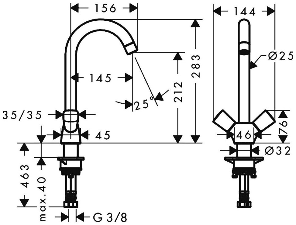 Смеситель Hansgrohe Logis 71280000 Смеситель Hansgrohe Logis 71280000