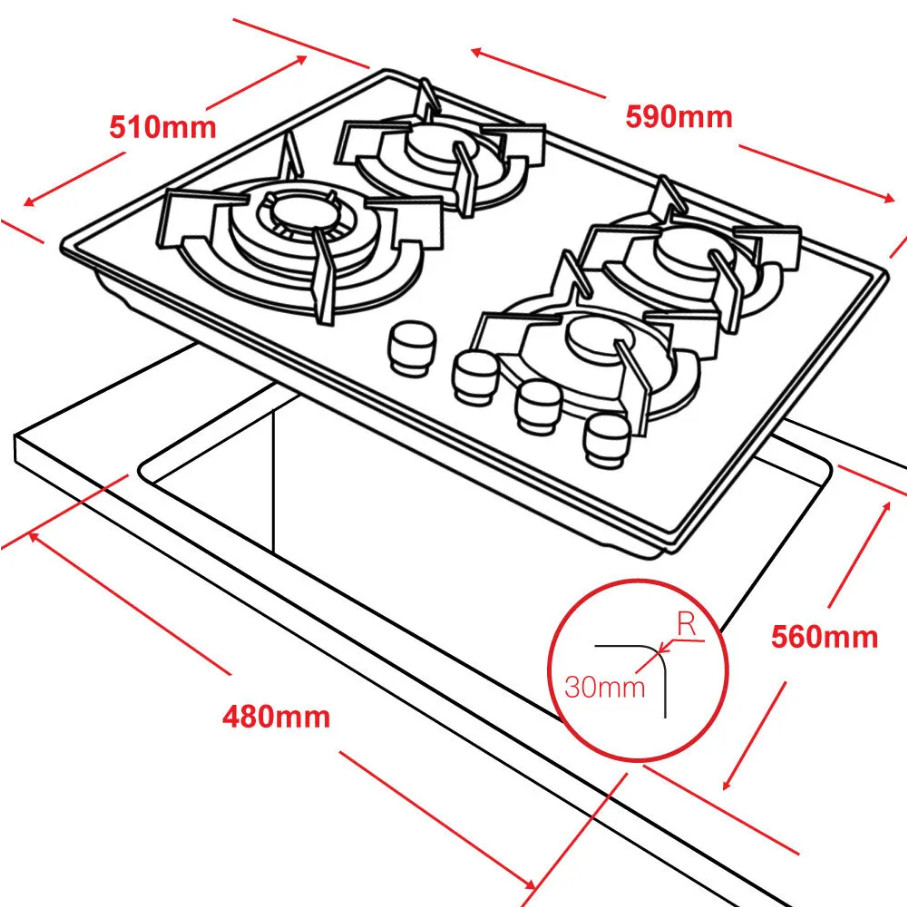 Варочная панель Ginzzu HCG-413
