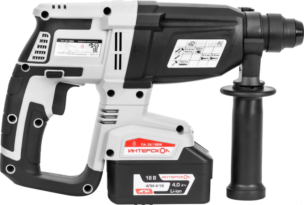 Перфоратор Интерскол ПА-24/18ВM (с 1-им АКБ 4 Ач, кейс) Перфоратор Интерскол ПА-24/18ВM (с 1-им АКБ 4 Ач, кейс)