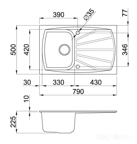 Кухонная мойка Elleci Living 300 M70 Ghisa