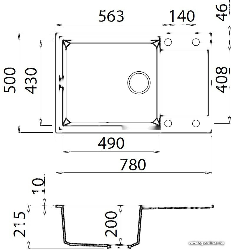 Кухонная мойка Elleci Easy 310 Nero 40