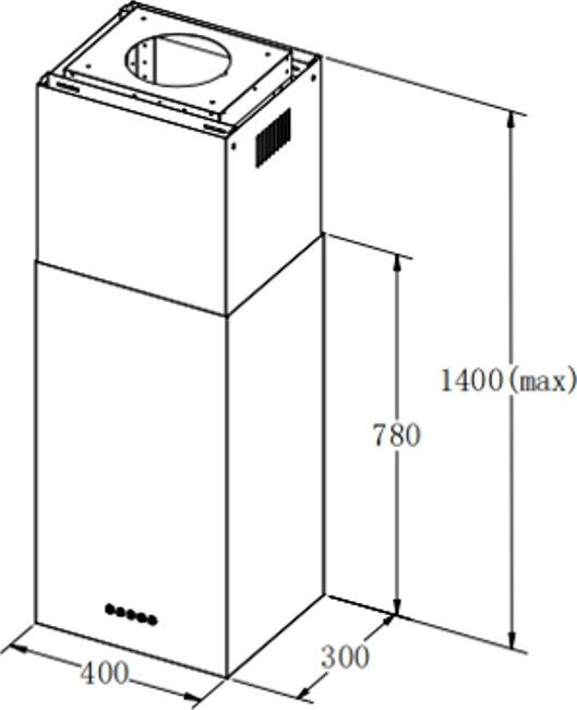 Вытяжка Weissgauff Box 1400 Island BL