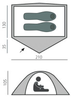 Палатка BTrace Bullet 2 (зеленый)