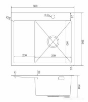 Кухонная мойка Mixline Pro 551876 правый (сатин, с сифоном)