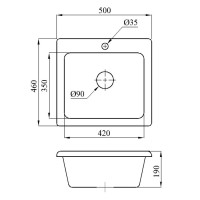 Кухонная мойка БелЭворс MINI (Black)