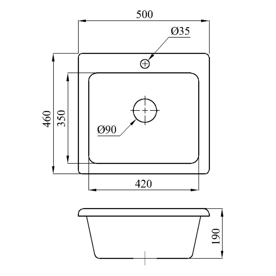 Кухонная мойка БелЭворс MINI (Black)