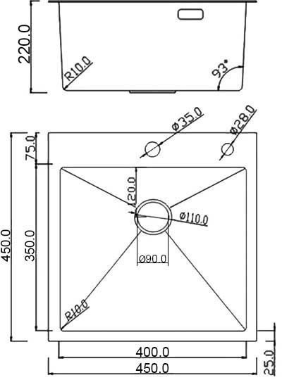 Кухонная мойка Roxen Snake 560220-45-BS (с ролл-матом и дозатором)