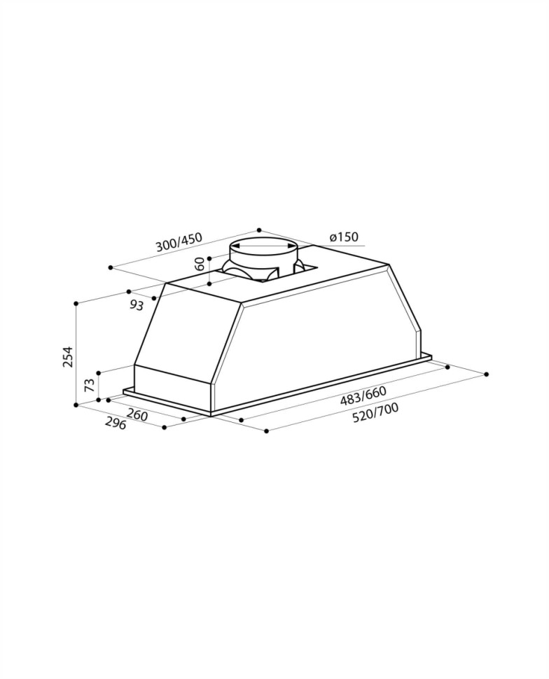 Вытяжка LEX GS BLOC 600 inox Вытяжка LEX GS BLOC 600 inox