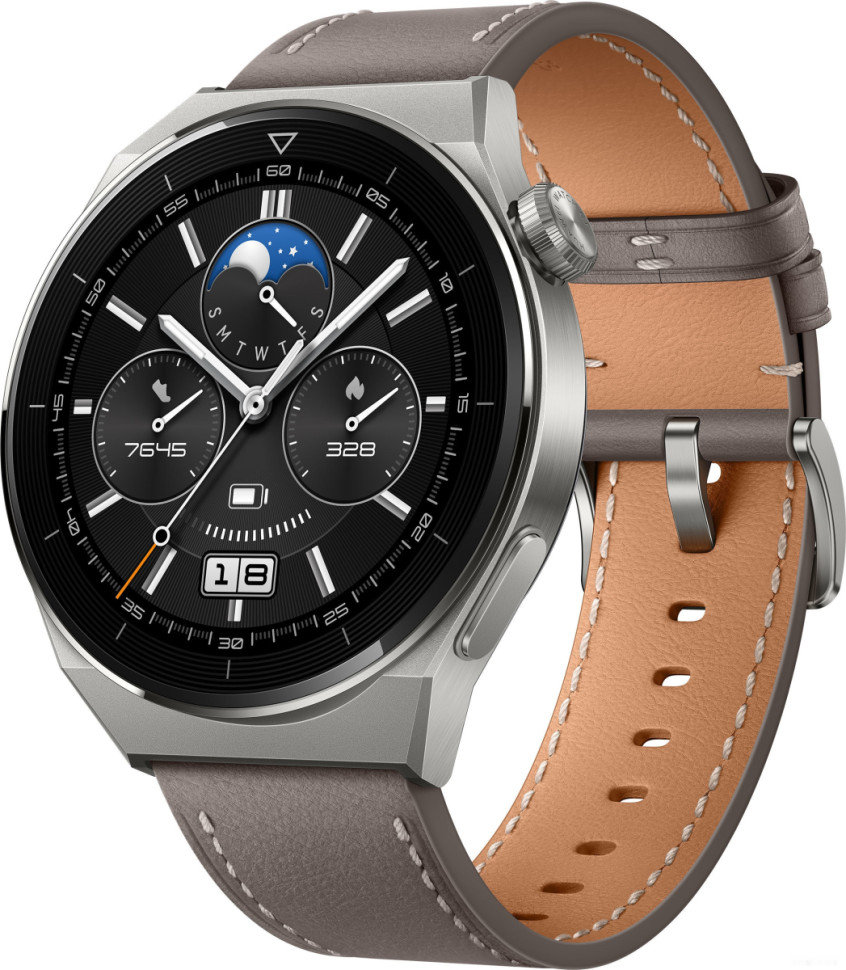 Умные часы Huawei Watch GT 3 Pro Titanium 46 мм (серый)