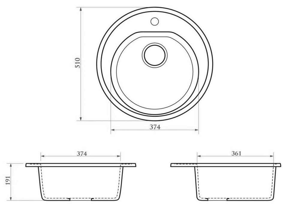 Кухонная мойка Berge 5200 (белый) Кухонная мойка Berge 5200 (белый)