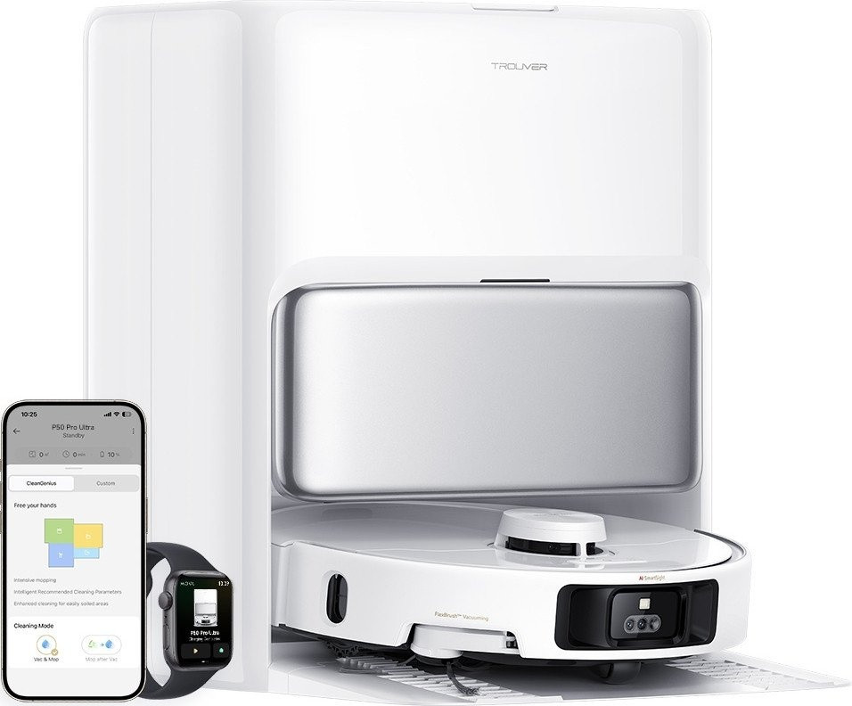 Робот-пылесос Trouver Robot Vacuum P50 Pro Ultra RLP53HE (евровилка, белый) Робот-пылесос Trouver Robot Vacuum P50 Pro Ultra RLP53HE (евровилка, белый)